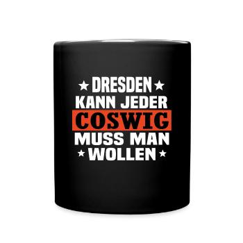 Coswig - Tasse einfarbig - Schwarz - Vorne