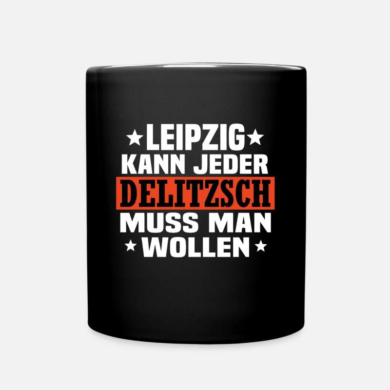 Delitzsch - Tasse einfarbig - Schwarz