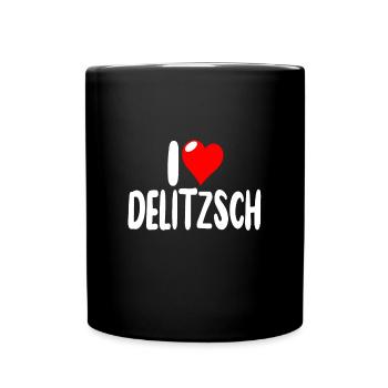 Delitzsch - Tasse einfarbig - Schwarz - Vorne