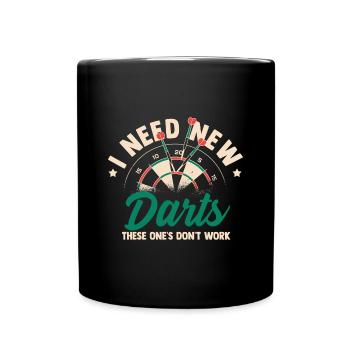 Darts Sport Design - Full Colour Mug - black - Front