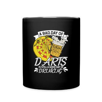 Dart pubs beer design - Full Colour Mug - black - Front