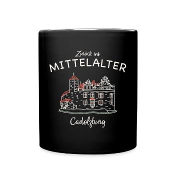 Cadolzburg, zurück ins Mittelalter, Bayern - Tasse einfarbig - Schwarz - Vorne