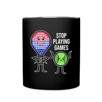 Spieler Statement Schläger Padel Padelteam Bälle - Tasse einfarbig - Schwarz - Vorne