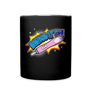 Mère enceinte Déclaration de grossesse Famille - Mug uni - noir - Devant