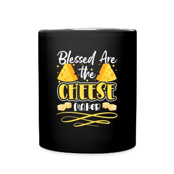 Amateur de fromage Lait parmesan gras - Mug uni - noir - Devant