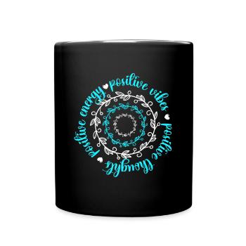 Motivation Love Yoga Exercise Self-confidence - Full Colour Mug - black - Front