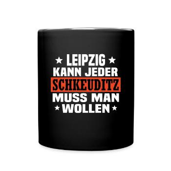 Schkeuditz - Tasse einfarbig - Schwarz - Vorne