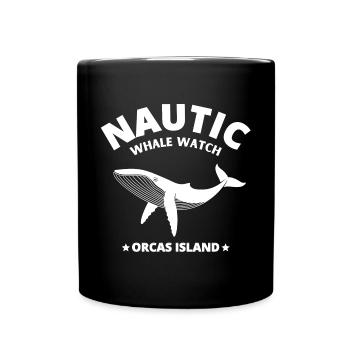 whale, orca, blue whale, whale - Full Colour Mug - black - Front