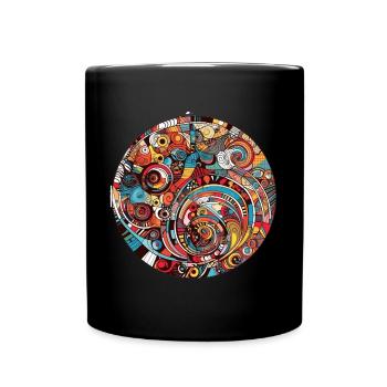 Design rétro - Mug uni - noir - Devant