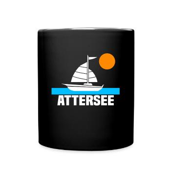Attersee - Tasse einfarbig - Schwarz - Vorne