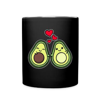 Bébé Avocat Enceinte Coeur Famille Bonheur Parents - Mug uni - noir - Devant