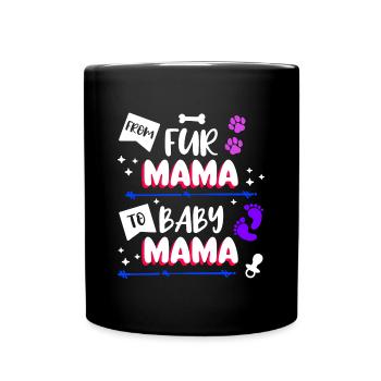 Pacifier Mom Statement Pregnancy Pregnant - Full Colour Mug - black - Front