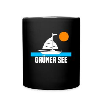 Grüner See - Tasse einfarbig - Schwarz - Vorne