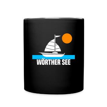 Wörther See - Tasse einfarbig - Schwarz - Vorne