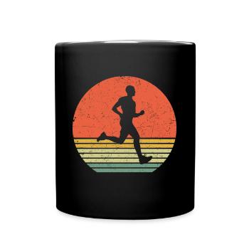 T-shirt vintage de course pour coureur joggeur - Mug uni - noir - Devant