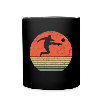 Soccer Football Retro Soccer Joueur de soccer - Mug uni - noir - Devant