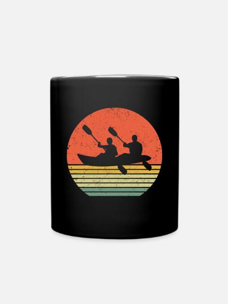 Kayak Canoë Retro Kayak Aviron Équipe d’aviron - Mug uni - noir