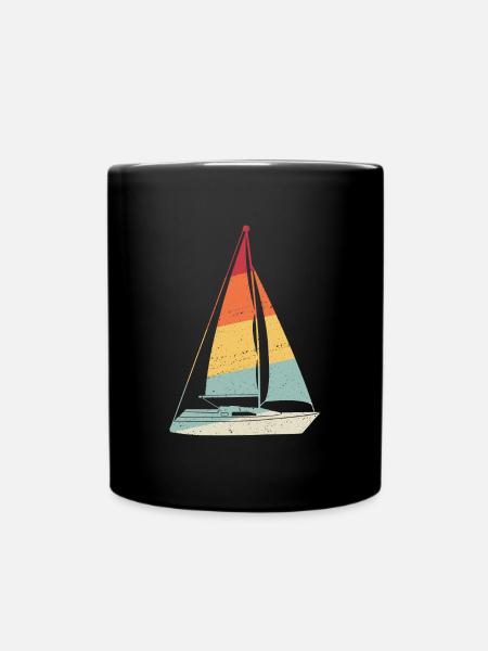 Segeln Segelboot Retro Segelschiff Sea Yacht - Tasse einfarbig - Schwarz