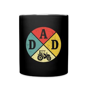 Papa Père Agriculteur T-shirt Papa Tracteur - Mug uni - noir - Devant