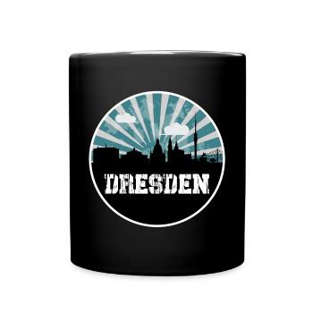 Horizon de l’heure bleue de Dresde - Mug uni - noir - Devant