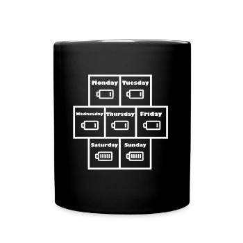 The week state of charge - Full Colour Mug - black - Front