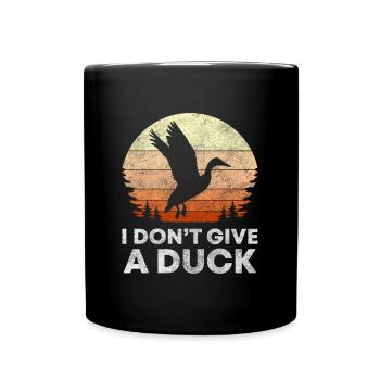 Entchen Tier Tiere Schwimmen - Tasse einfarbig - Schwarz - Vorne