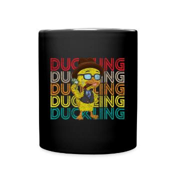 Baignoire de canard grinçant - Mug uni - noir - Devant