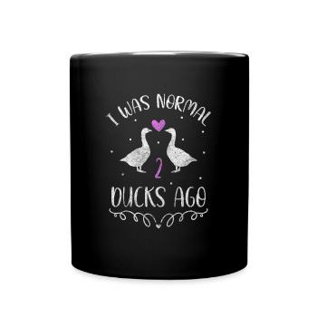Entchen Tier Flugente Schwimmen - Tasse einfarbig - Schwarz - Vorne