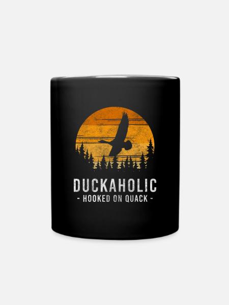 Enten Quietscheente - Tasse einfarbig - Schwarz