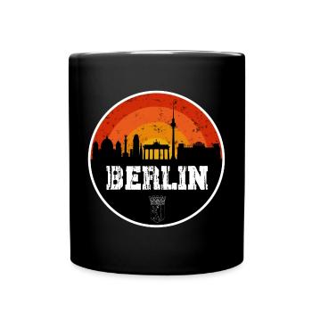 Berlin Skyline Original - Tasse einfarbig - Schwarz - Vorne