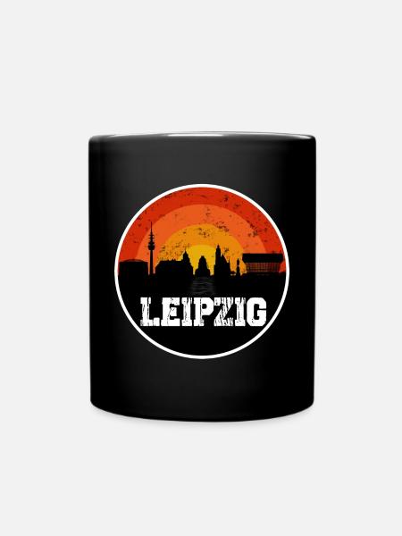 Leipzig Skyline - Tasse einfarbig - Schwarz