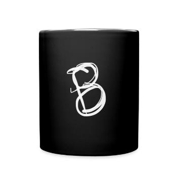 Anfangsbuchstabe B: Boris, Berta, Bertha, Ben - Tasse einfarbig - Schwarz - Vorne