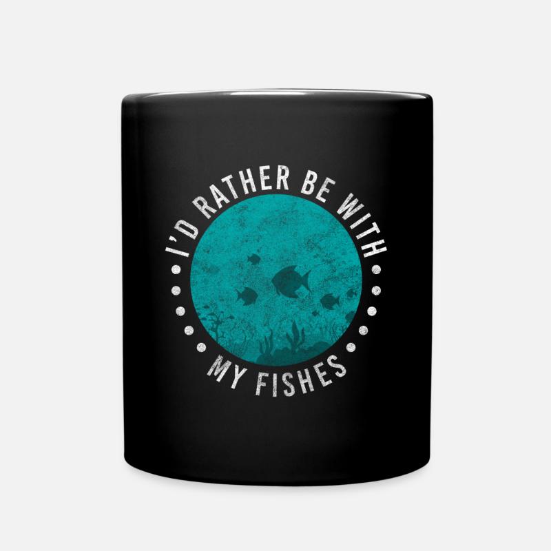 Fische Unter Wasser - Tasse einfarbig - Schwarz