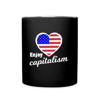 Die amerikanischen Kapitalisten - Tasse einfarbig - Schwarz - Vorne
