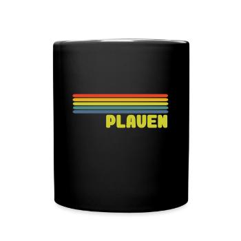 Plauen - Tasse einfarbig - Schwarz - Vorne
