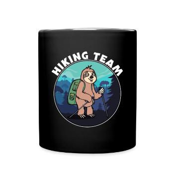 Mountain Summit Hiker Hike Statement Mountains - Full Colour Mug - black - Front