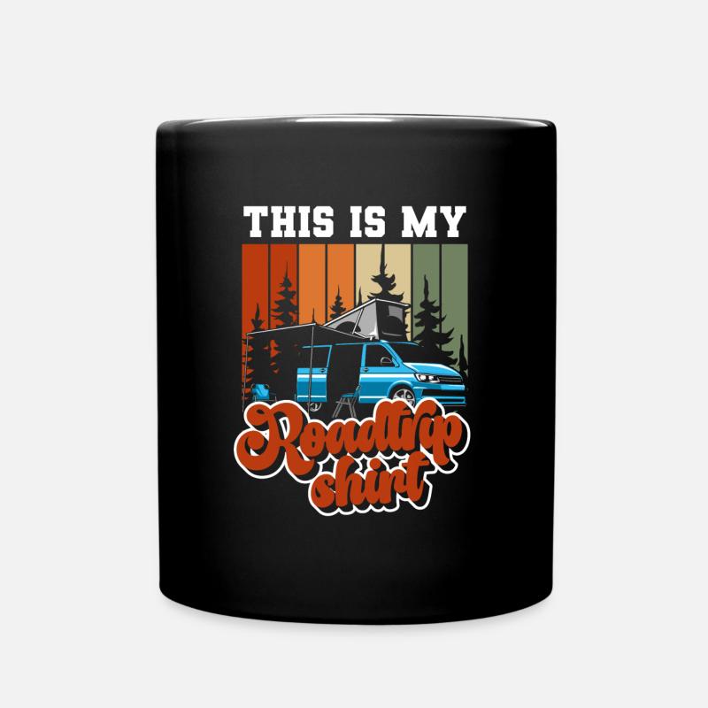 Urlaub Outdoor Sommer Auto - Tasse einfarbig - Schwarz