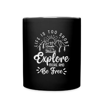 Holiday experience motorhome - Full Colour Mug - black - Front