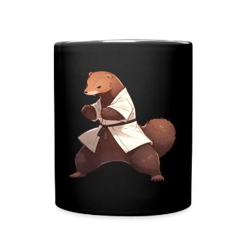 Judo Mongoose - Full Colour Mug - black - Front