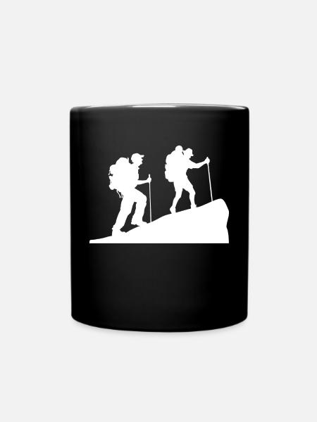 Randonnées pédestres, randonnées, via ferrata, randonnée, randonnée pédestre - Mug uni - noir