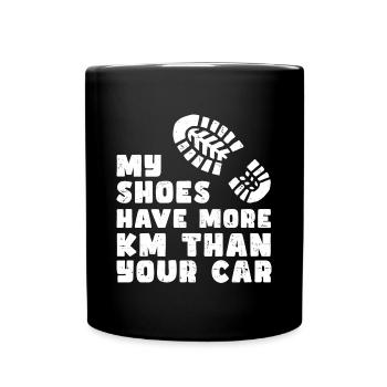 Hiking Statement Nature Experience Mountain Summit Tours - Full Colour Mug - black - Front