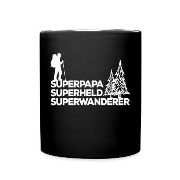 Bergwanderung Wandern Statement Wanderer Klettern - Tasse einfarbig - Schwarz - Vorne
