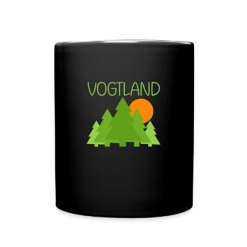 Vogtland - Tasse einfarbig - Schwarz - Vorne