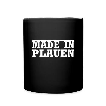Plauen - Tasse einfarbig - Schwarz - Vorne