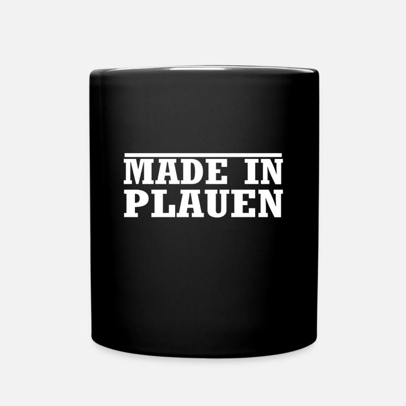 Plauen - Tasse einfarbig - Schwarz