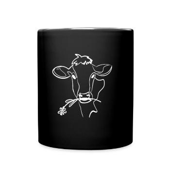 Cow, Cows, Dairy Cow, Farm, Farm Animals - Full Colour Mug - black - Front