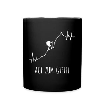 Bergsteigen Statement Wandern Wanderrouten Berge - Tasse einfarbig - Schwarz - Vorne