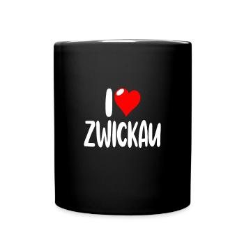 Zwickau - Tasse einfarbig - Schwarz - Vorne