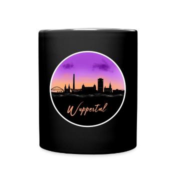 Wuppertal Fine Skyline - Tasse einfarbig - Schwarz - Vorne