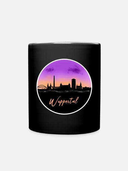 Wuppertal Fine Skyline - Tasse einfarbig - Schwarz